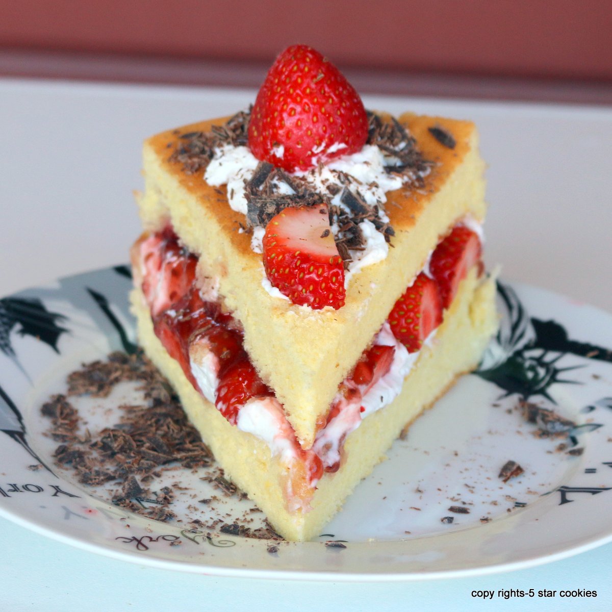 strawberries sponge cake inch