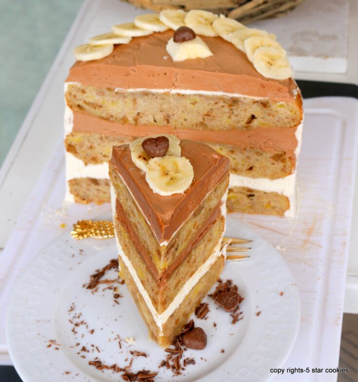 Banana Caramel Layer Cake | The Ideas Kitchen